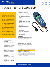 Thumbnail of document Data Sheet - TS25D Test Sets